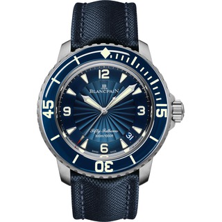 Swiss Luxury Replica Blancpain 50 Fathoms Automatic Blue Steel Watch 5015D-1140-52B